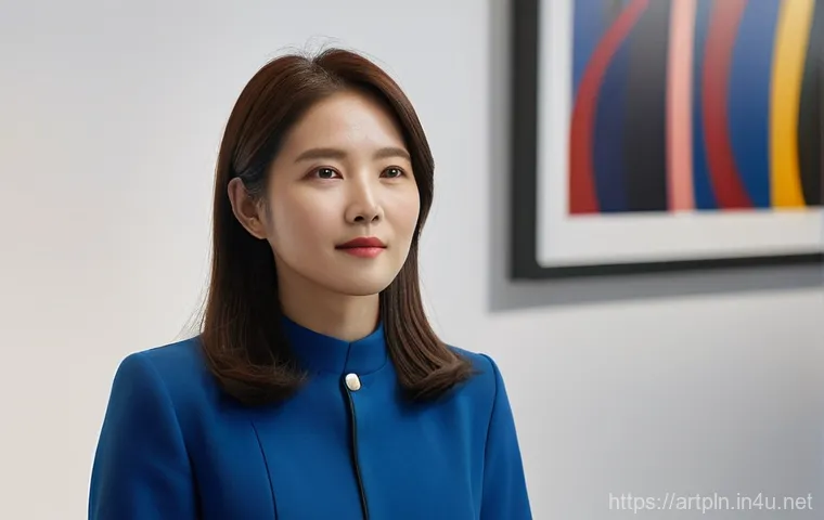 미술문화기획사의 비즈니스 네트워킹 팁 - **Art and Culture Planner's Inspiring Persona:** A confident and elegant female art and culture plan...