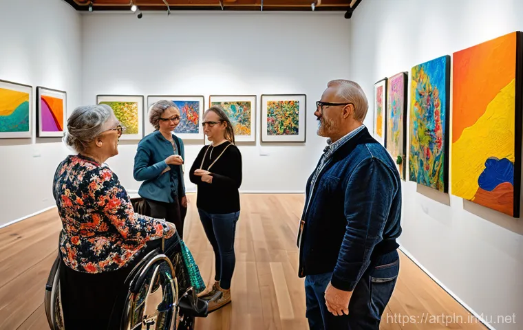 미술문화기획사의 지속 가능한 전시 기획 사례 - A contemporary art exhibition hall bathed in soft, natural light filtering through large windows. Th... 미술문화기획사의 지속 가능한 전시 기획 사례 - A contemporary art exhibition hall bathed in soft, natural light filtering through large windows. Th...